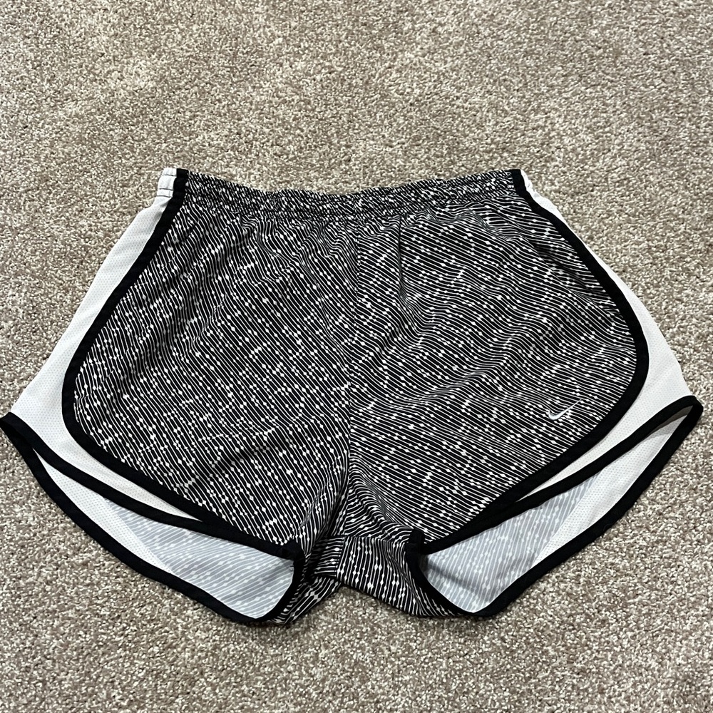 Women's Nike Black and White Running Shorts